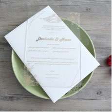 Acrylic Invitation Card Marriage Invitation Foil Printing Card